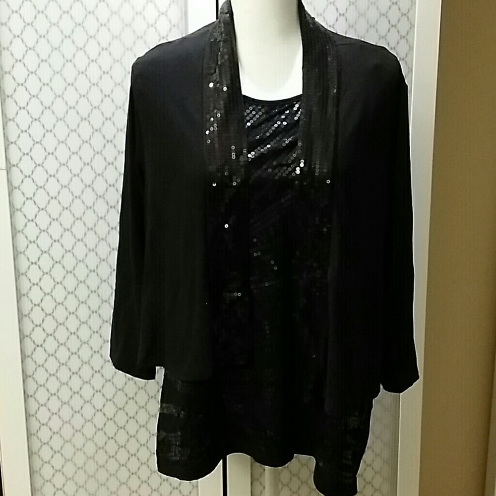 George Sequined Evening Blouse and Jacket